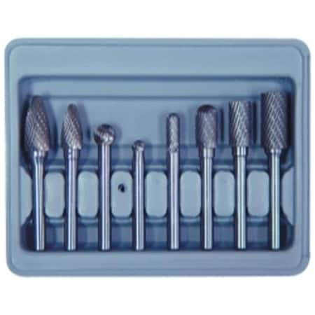 Astro Pneumatic Astro Pneumatic AST2181 8 Piece Double Cut Carbide Burr Set AST2181